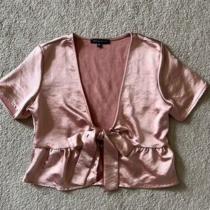 Tie front satin top pacsun Kendall and Kylie